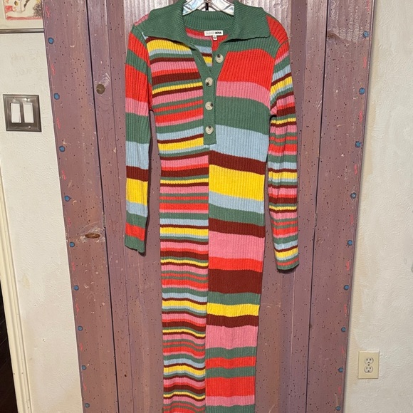 Fashion Nova Dresses & Skirts - NWOT Fashion Nova vibrant striped maxi sweater dress